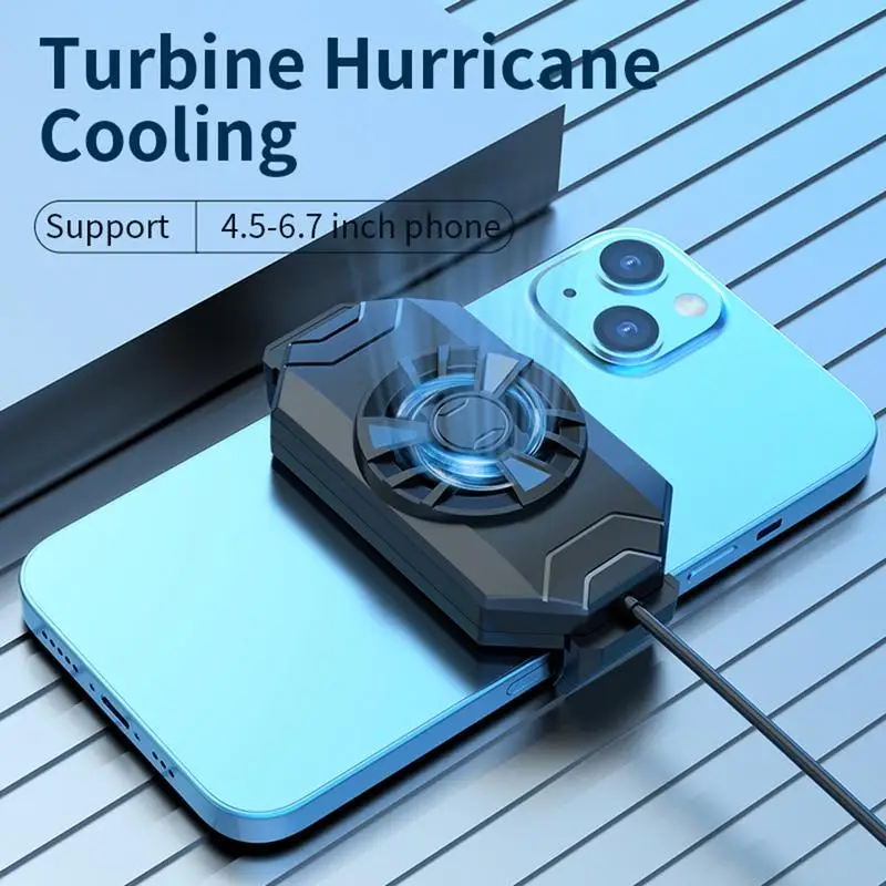Cell Phone Cooler Portable Mobile Phone Radiator Phone Cooling Fan Dissipate Heat Cooling Phone Temperature For Gaming