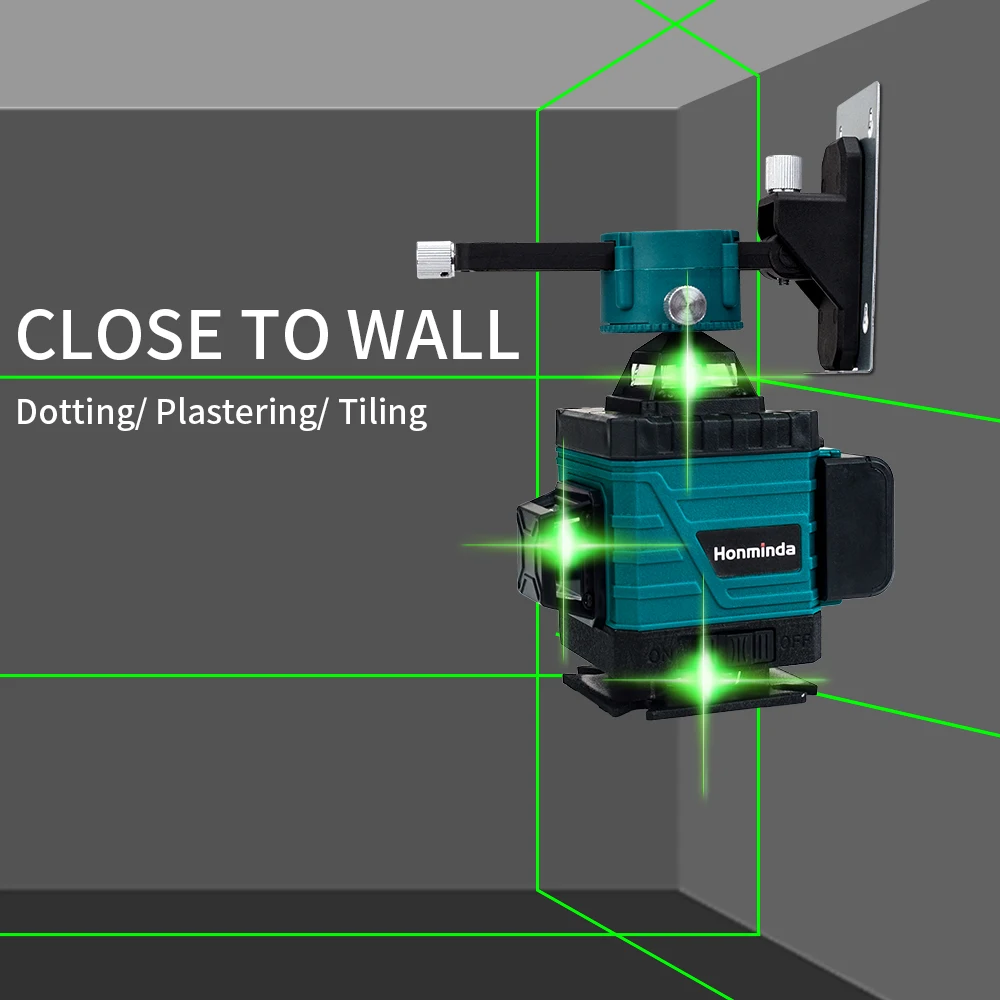 Honminda 16 Lines 4D Laser Level green line Self-Leveling 360 Horizontal And Vertical Super Powerful green Beam laser level