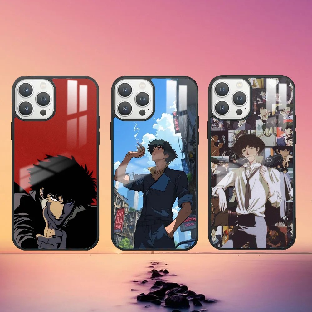 C-Cowboy Bebop Anime Phone Case For iPhone 16 15 14 13 12 11 Pro Max Plus Mini Fashion High Quality mirror phone case