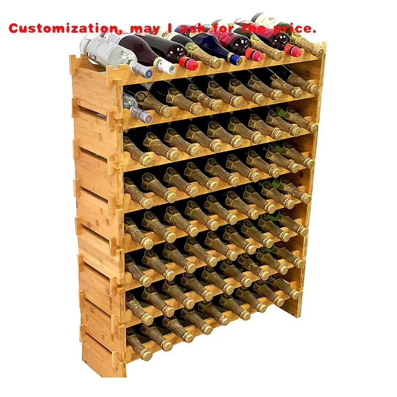 

На заказ. Штабелируемая стойка для вина на 72 бутылки. Отдельно стоящая напольная подставка для вина. Органайзер для хранения вина. Displa.
