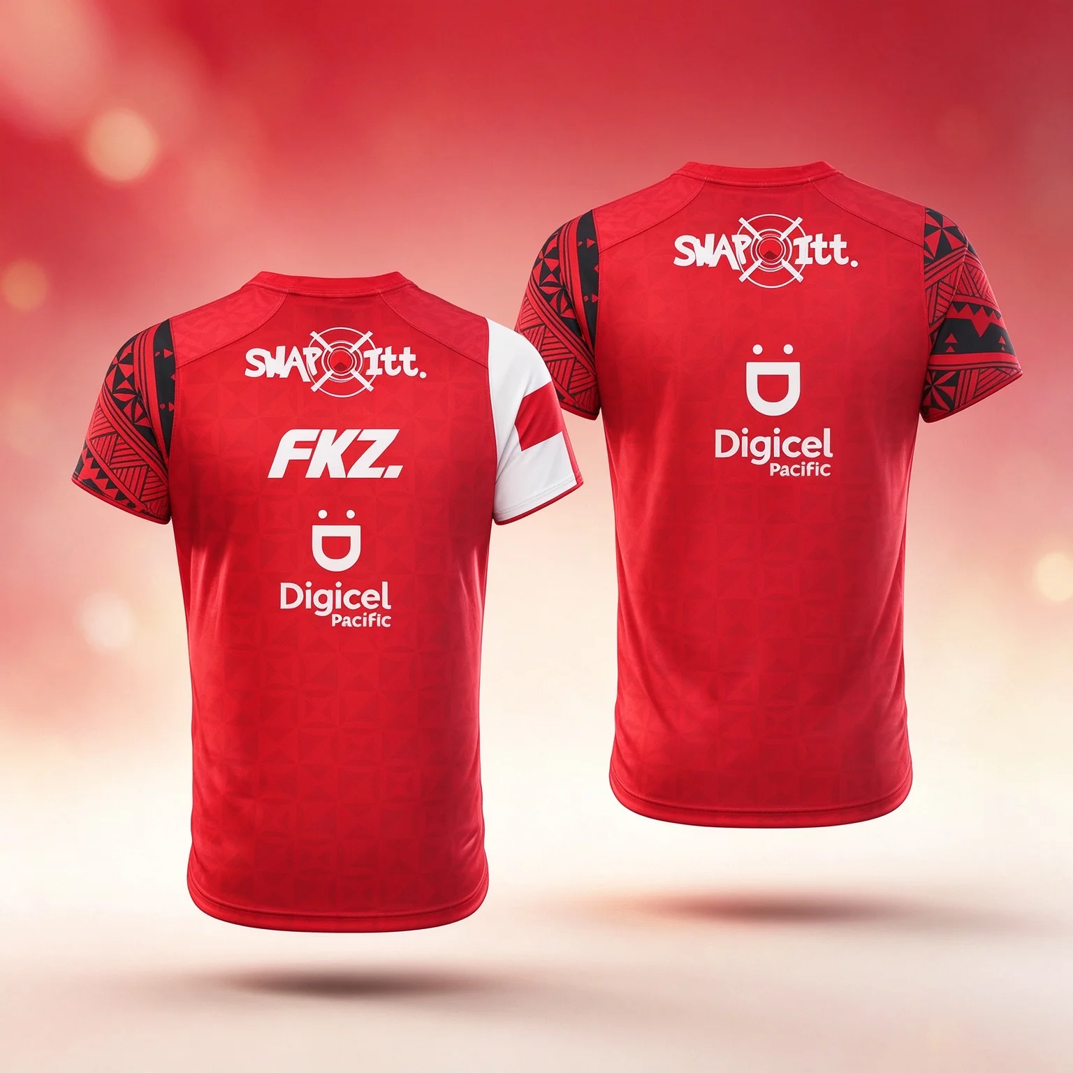 Tonga Rugby League 2026/27 Home Away Retro Jersey Mens Womens Polynesian Tribal Polyester Quick Dry Fan Tops