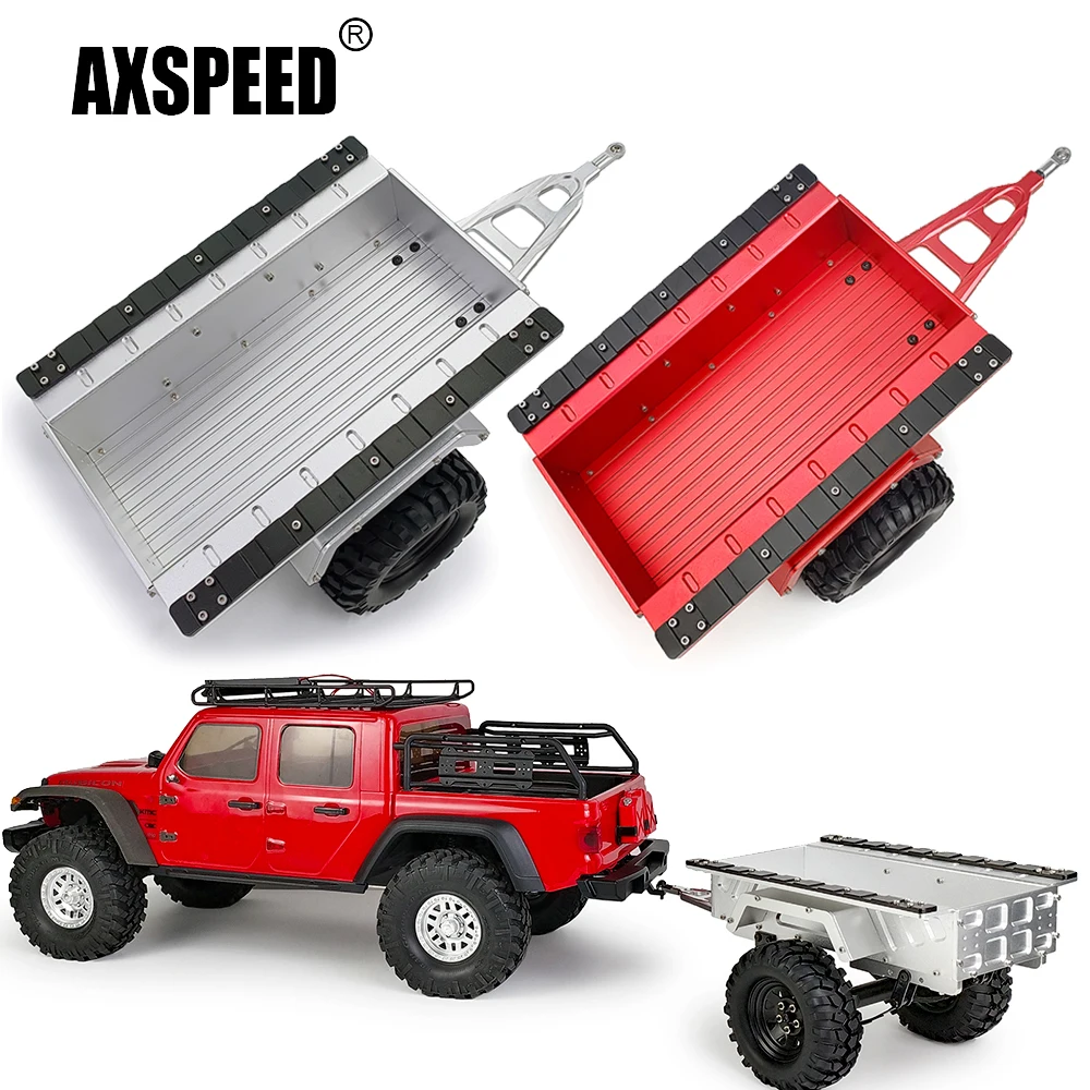 

AXSPEED Simulation Metal Alloy RC Trailer Hopper Frame with Wheels for TRX-4 TRX4 Axial SCX10 II III D90 1/10 RC Car