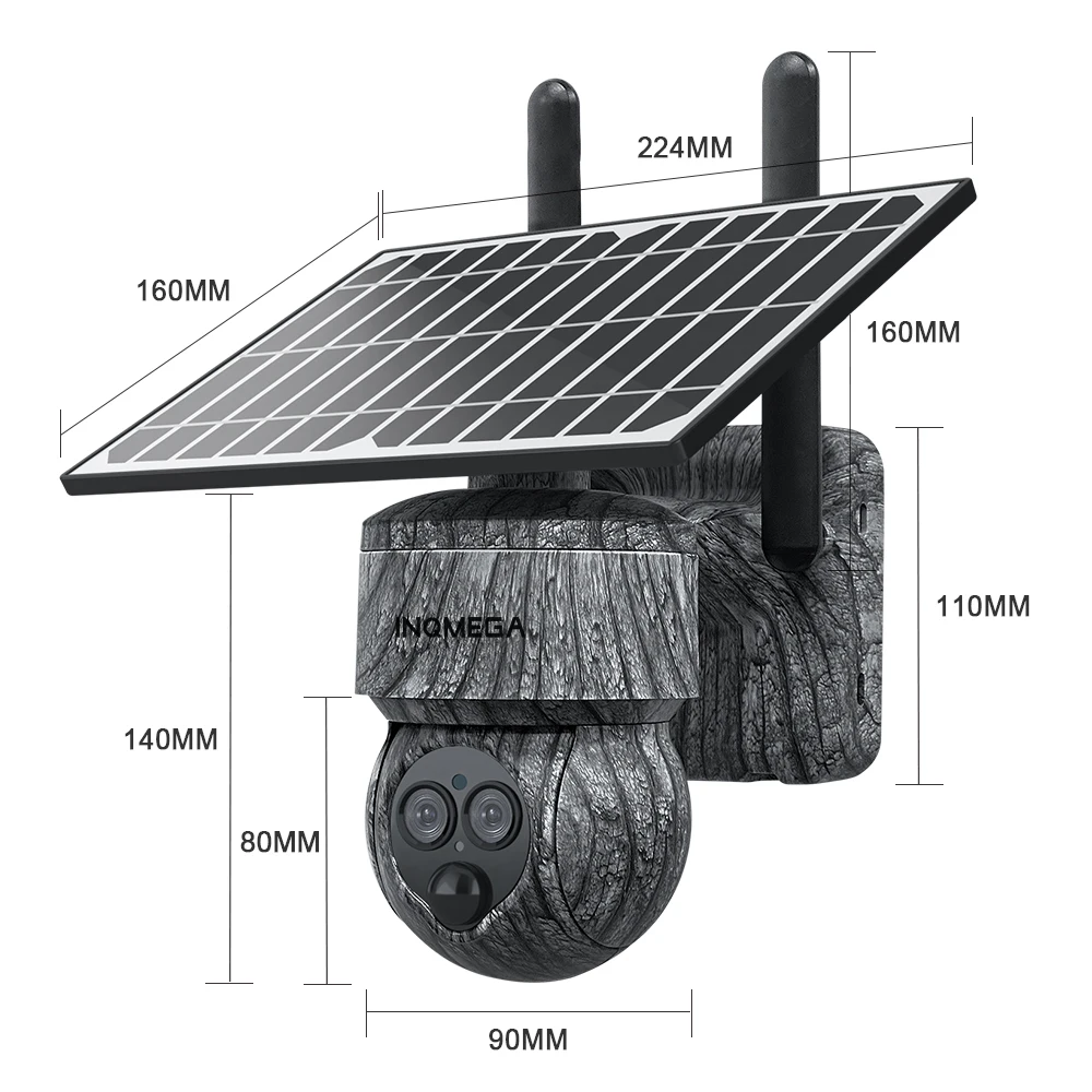 Imagem -06 - Inqmega-câmera Solar Camuflagem Zoom 12x Wifi 4g sem Fio ao ar Livre Pir Humano Bateria de Cor Camuflagem Câmera Ptz