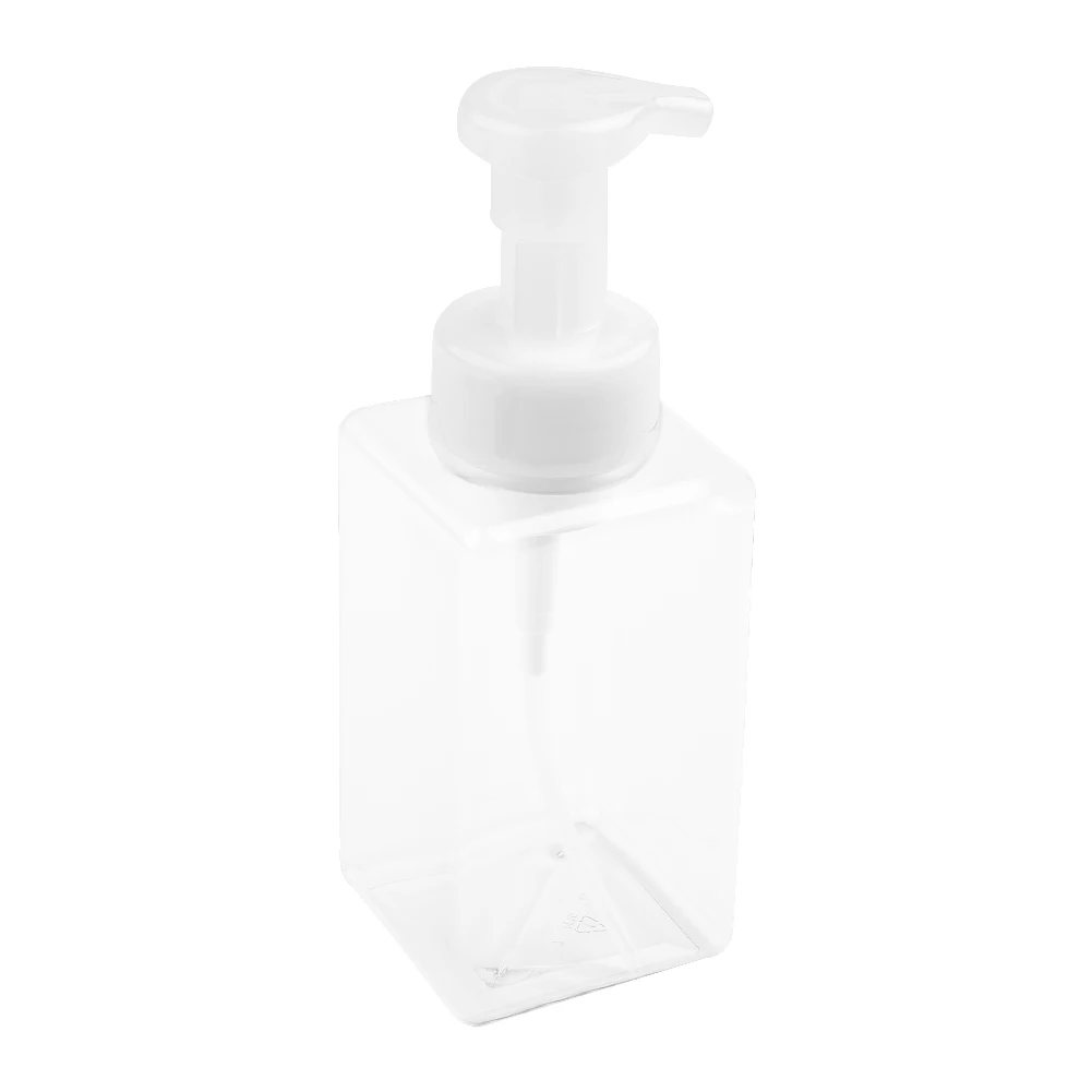 

Bathroom Pump Bottle 450ml Clear Plastic Reusable Travel Dispenser Soap Foaming Suds Kitchen Foam Empty Practical