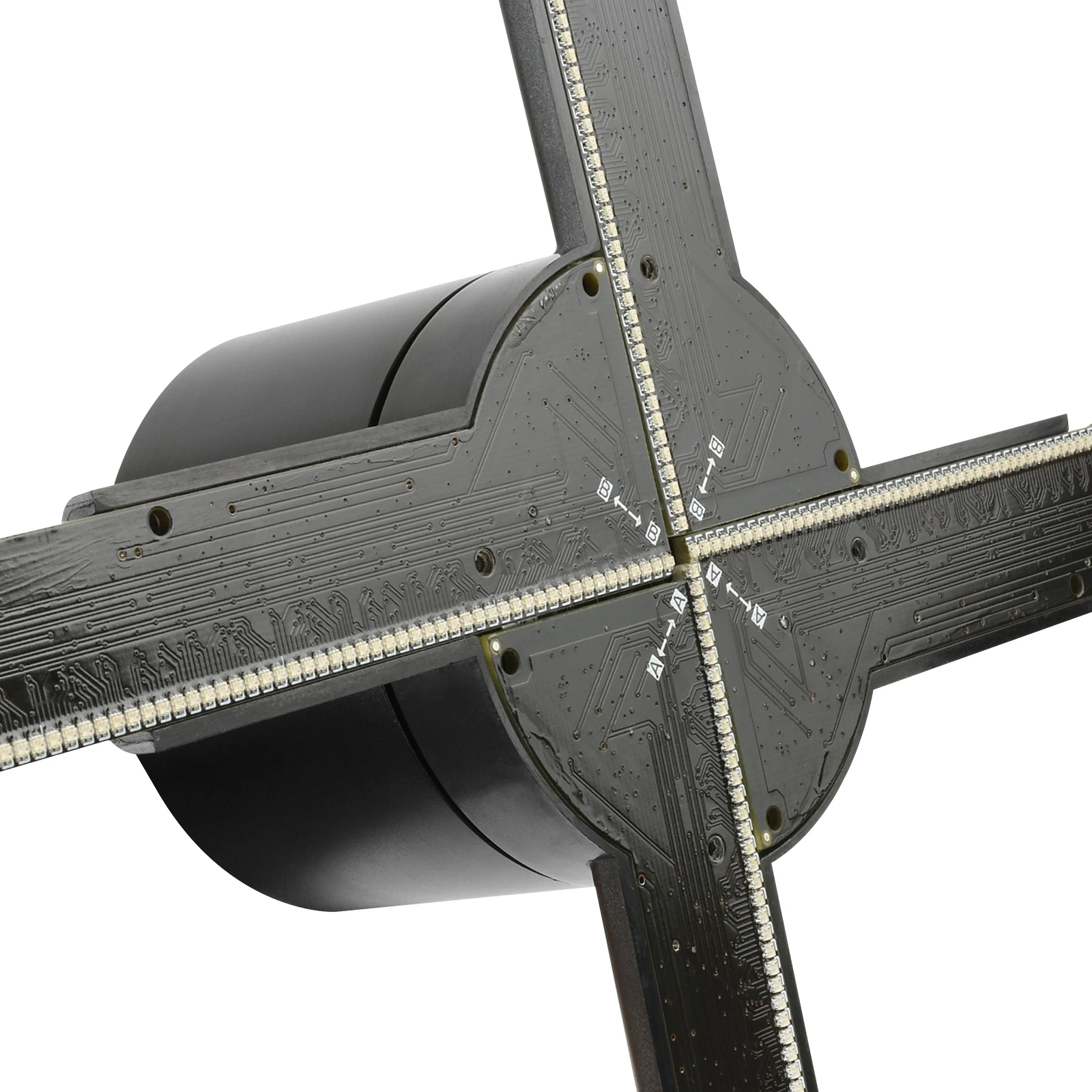 3D Holographische Projektor Fan Led Zeichen Holographische Lampe Player Remote Werbung Display Unterstützung Bilder und Video Über Wifi/PC