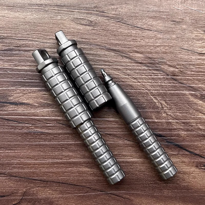 Titanium Alloy Mini Ballpoint Pen Portable Writing Multipurpose Office Ballpoint Gift