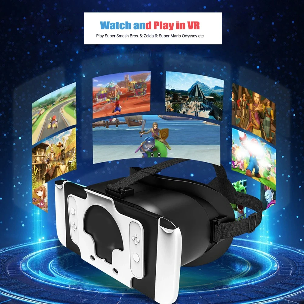 Replace  Virtual Headphones for Switch OLED Glasses VR Movie Adjustment Virtual Reality Headphones 3D VR Glasses Game Accessory