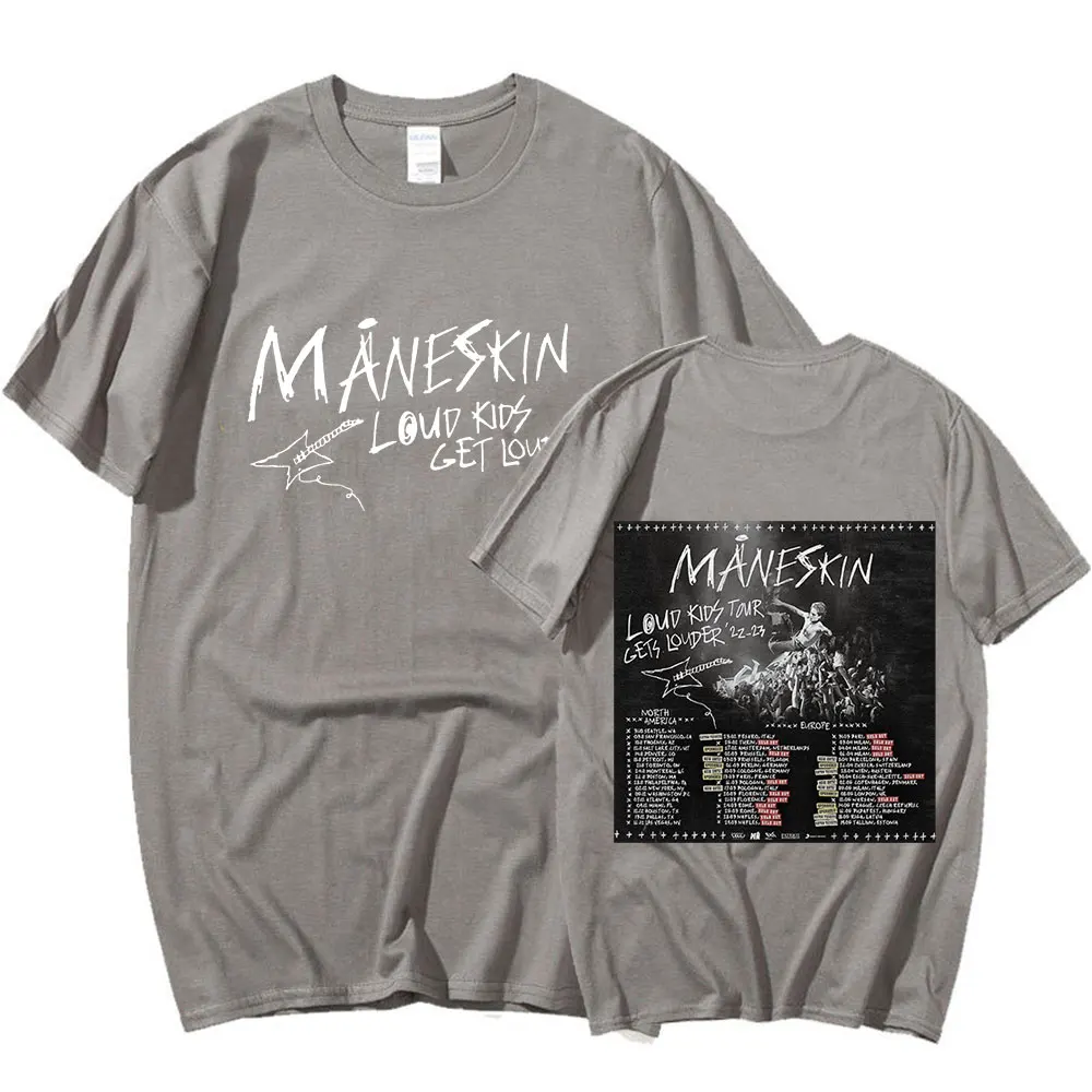 Maneskin Louds Kids Gets Louder Tour T-shirt grafica Italian Rock Band T-shirt oversize Uomo Donna T-shirt vintage a maniche corte