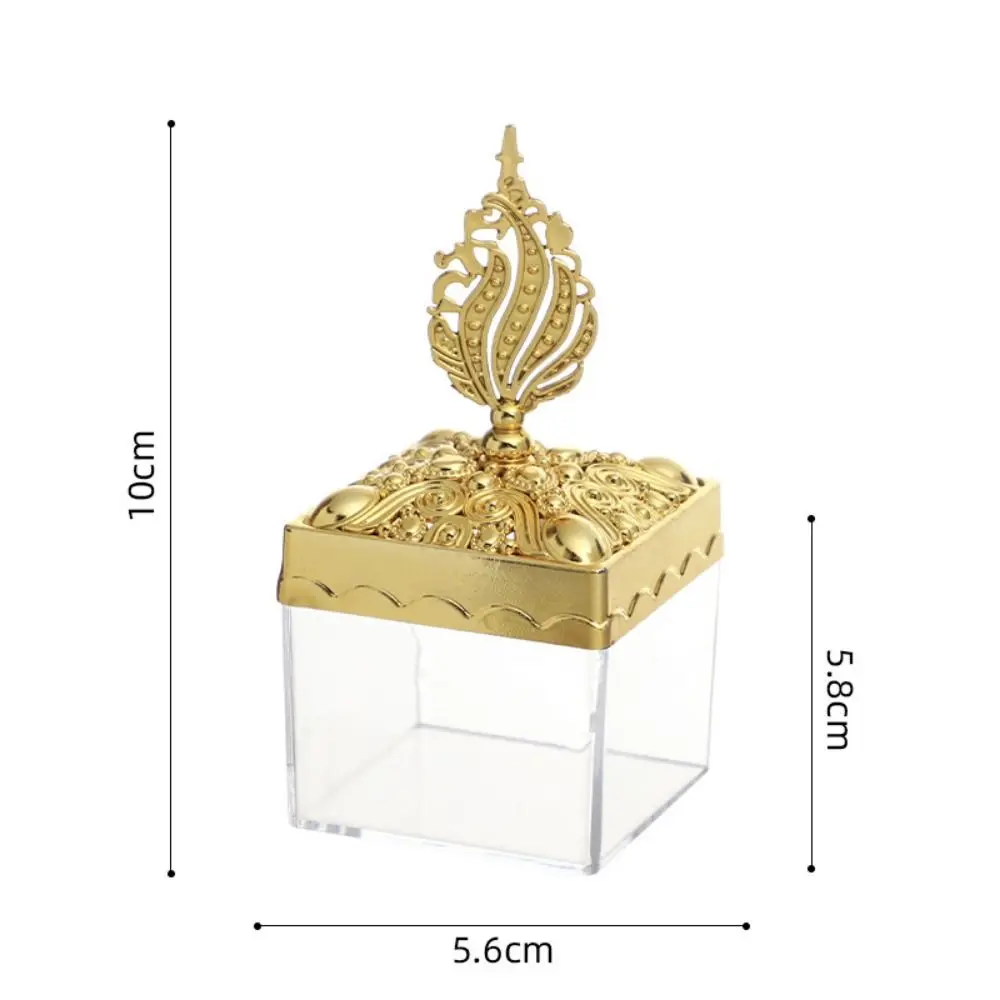 

Multi-purpose Gold-plated Gold Hollow Box European Style Delicate Candy Container Box Handheld Packaging Gift Box Home Decor