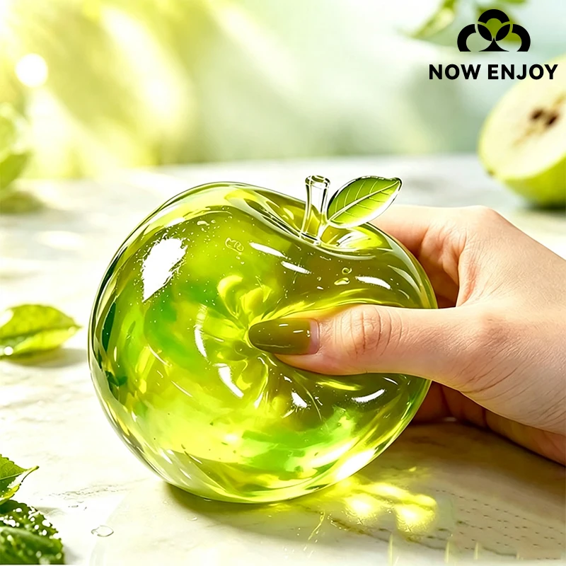 NOW ENJOY 1Pc Squishy Fruit Apple Fidget Toy Squeeze Stress Relief  Anti-Anxiety Fruit Stretchy Slow Rising Toy Creative Gift