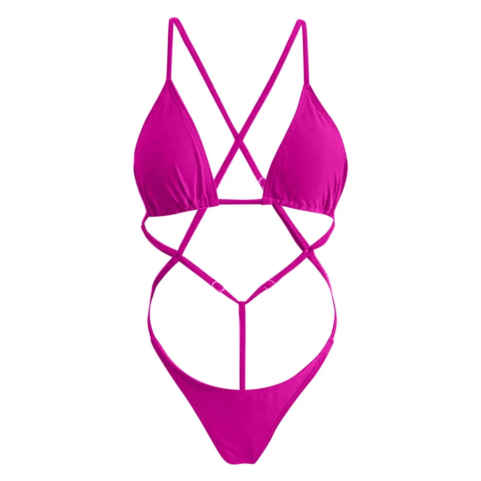 푸쉬업 여성 수영복 끈 브라질리언 수영복 여성 섹시 슬링 비키니 하이컷 솔리드 비치웨어 모노키니 수영복 2025 신상