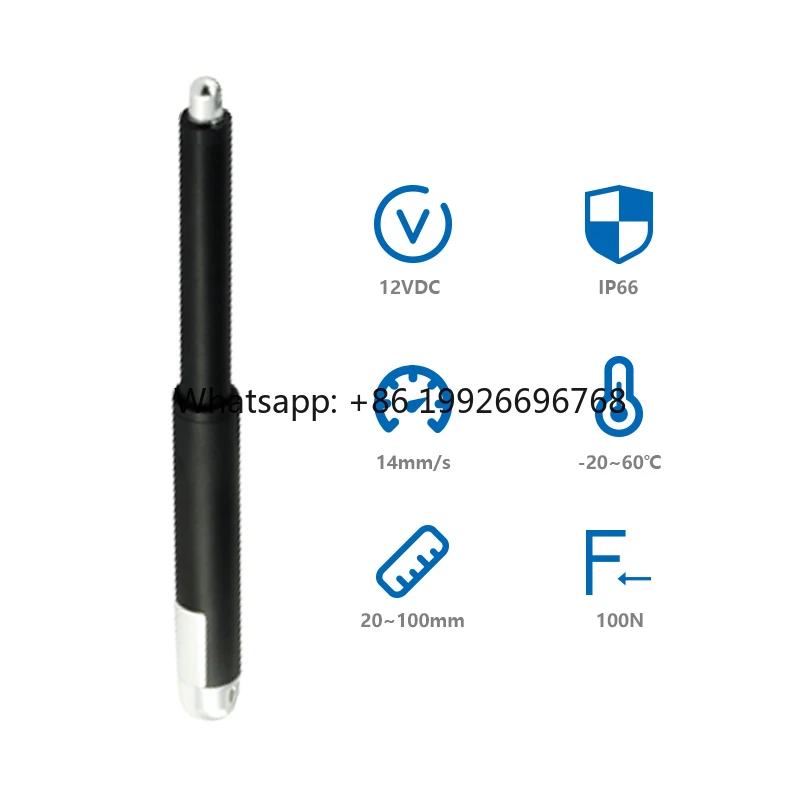 PrimoPal Stainless Steel Mini Waterproof Linear Actuator 12V 24V 35mm Electric Actuators Micro Linear Actuators