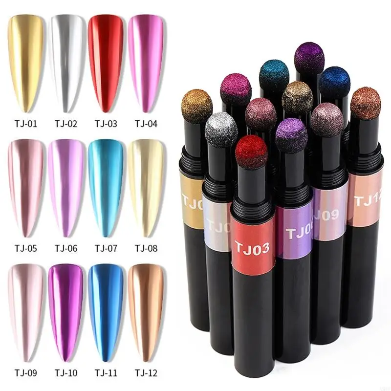 

A9BF Powder Pen Pigment Sponge Nib Easy to Color Good Mirror Effect for DIY Epoxy Resin Casting