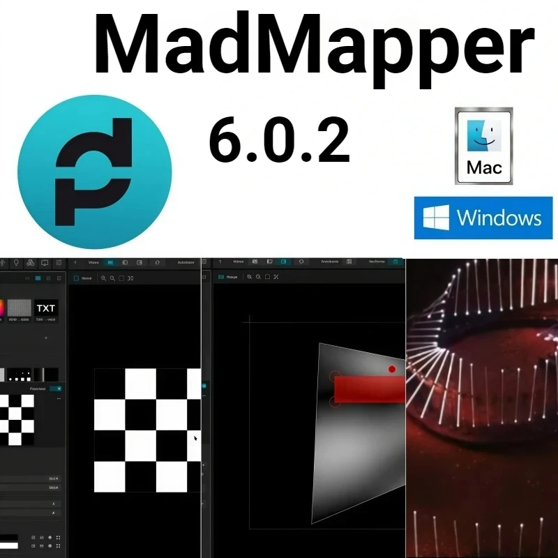 

MadMapper 6.0.2 Mapping Software with MadLaser and Mad Projector Control for Stage Visuals, LED Mapping, VJ Show Design