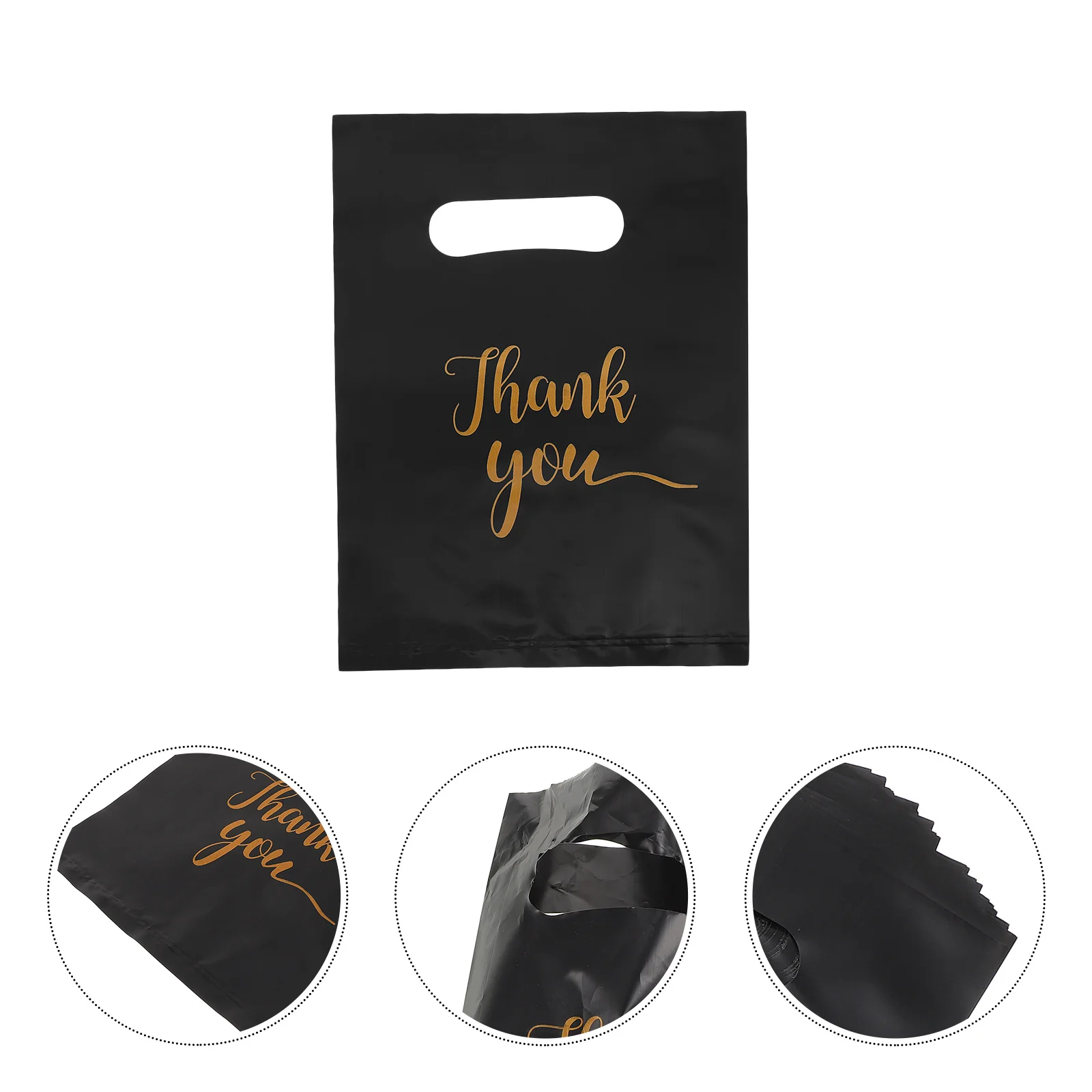 

100Pcs Thank You Bags Durable Handle Tote Bags for Party Favors Small Gifts Cookies Chocolates Candies Thank You Present Bag