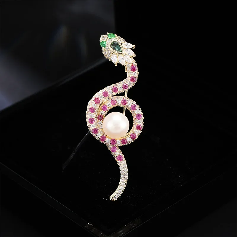 9527 Брошь в виде змеи, персонализированная и креативная, зодиакальная, элитная, булавки для пальто и костюма