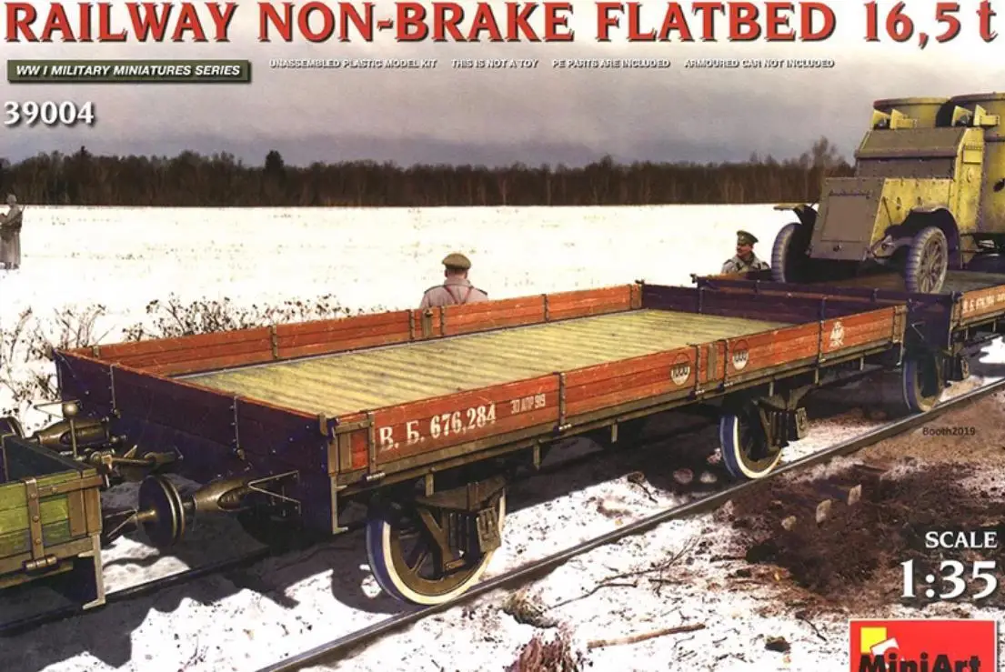 MINIART 39004 1/35 Scale Railway Non-Brake Flatbed 16,5t Plastic model