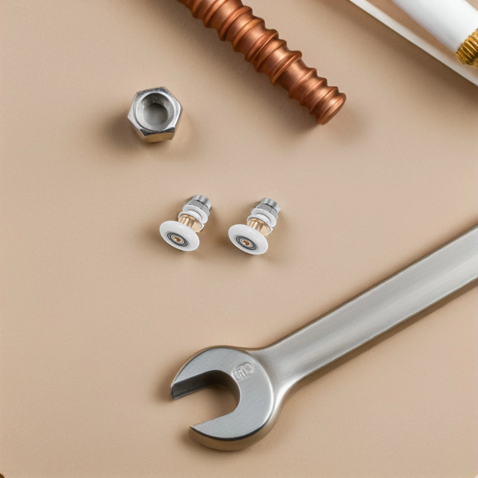 

8pcs Shower Door Rollers Replacement For 4-6Mm Glass Smooth Quiet Sliding Wheels Bathroom Repair Parts Sliding Shower Door