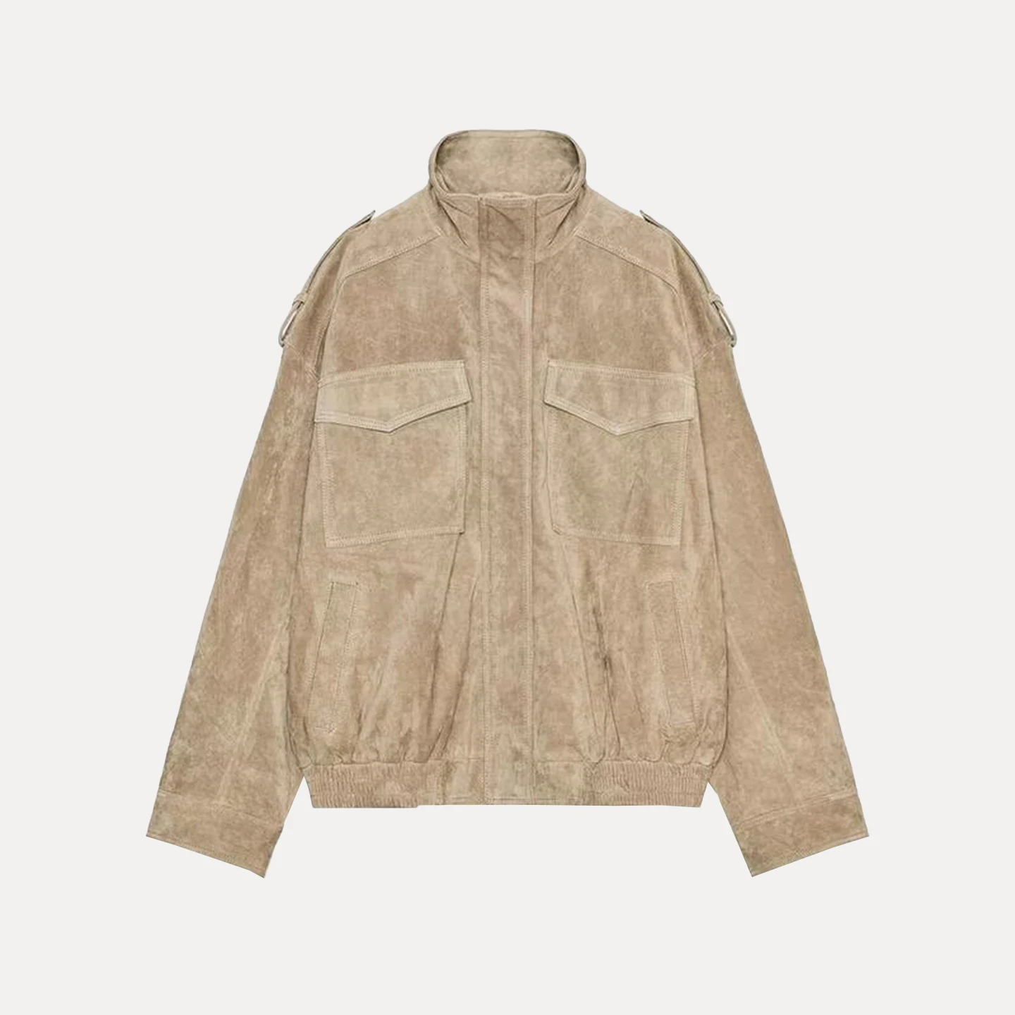 เสื้อแจ็คเก็ตหนังกำมะหยี่สำหรับผู้หญิง แฟชั่นฤดูใบไม้ร่วง 2025 แบรนด์ Z ทรงเข้ารูป หรือ เสื้อคลุมสำหรับผู้หญิง