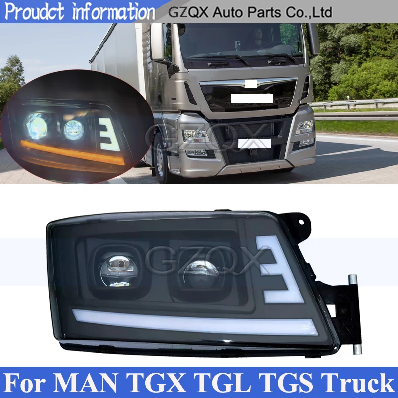 

CAPQX светодиодный передний бампер, головной фонарь для MAN TGX TGL TGS, фара для грузовика, передняя сигнальная лампа багажника