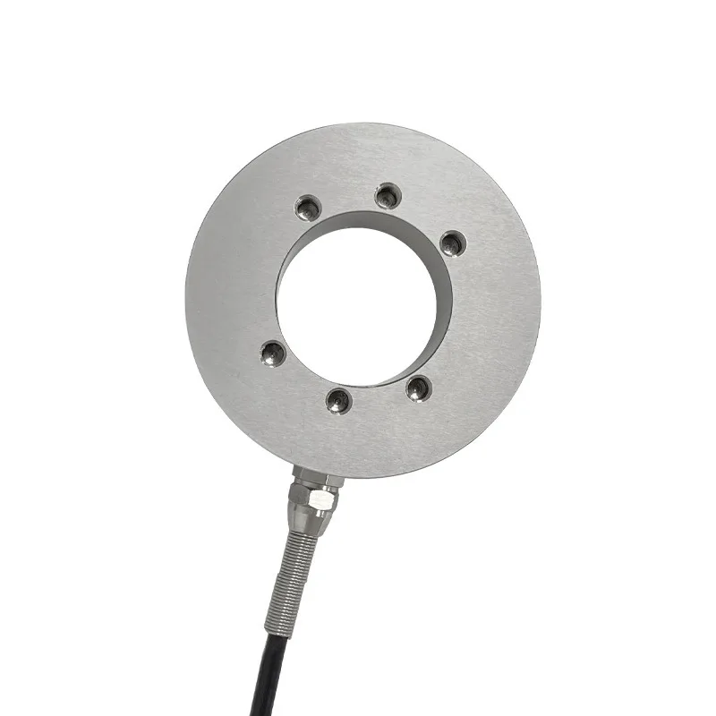 

Perforated flanged load cell, annular hollow force bolt preload force pressure-sensitive tightening force