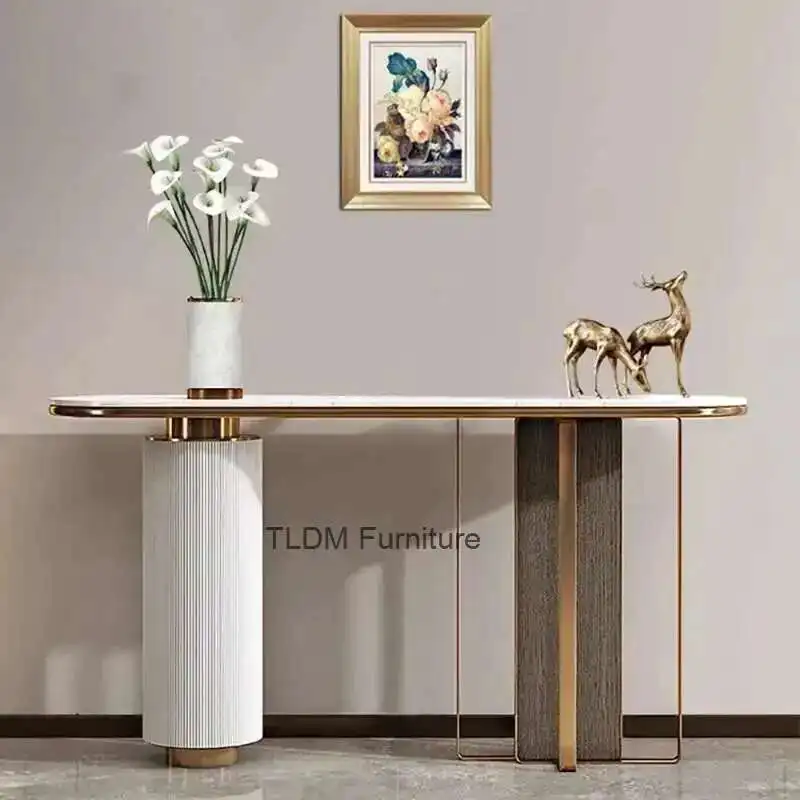 

Trendy Luxury Hallway Table Unique Nordic Elegant Portable Corner Table Minimalist Beauty Tabel Console Hallway Table Furniture