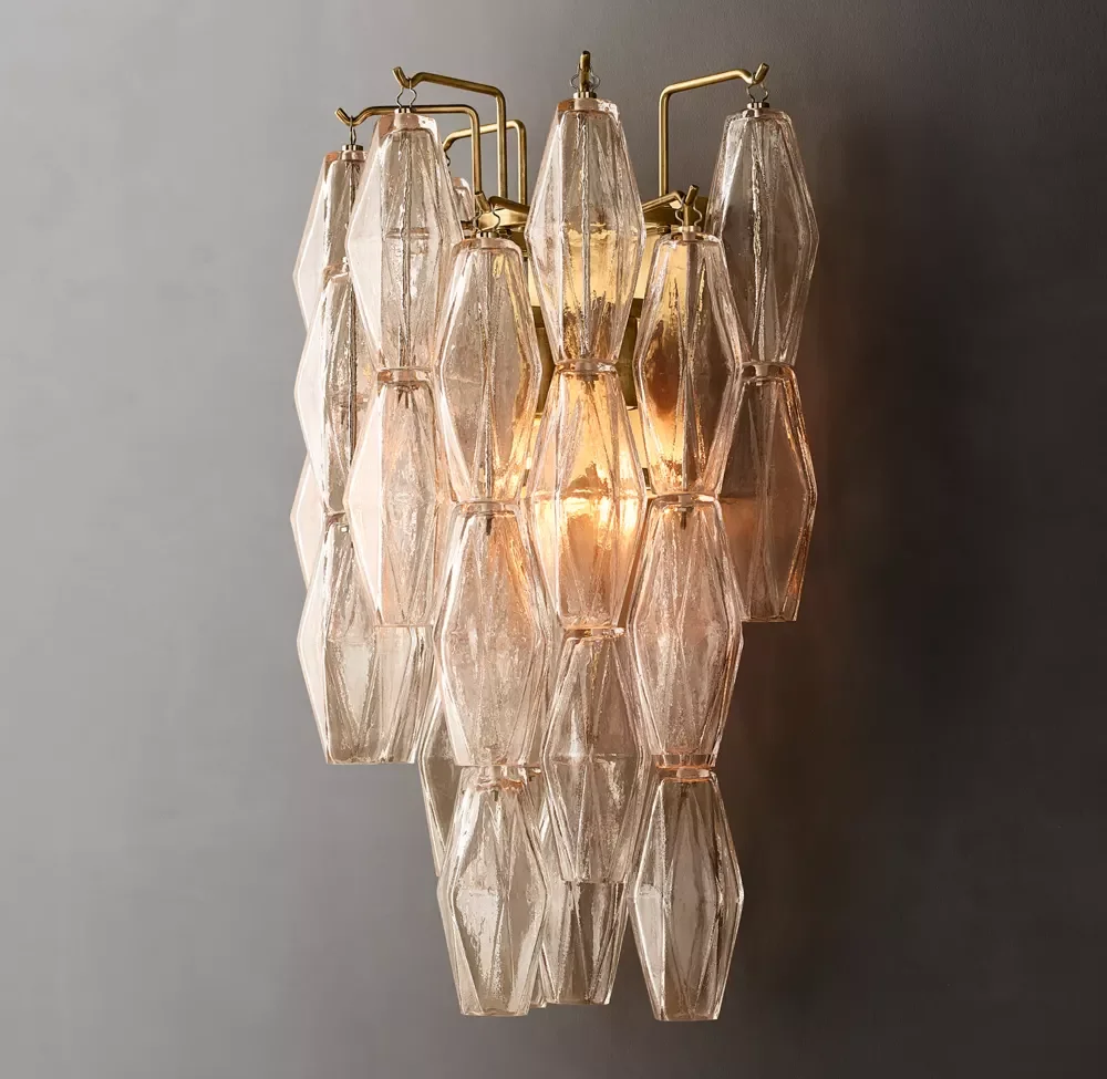 Modern Nordic Antique Designer's Retro Smoke Glass Sconce for Farmhouse Bedroom Hotel Bedside Corridor Wall Lamp