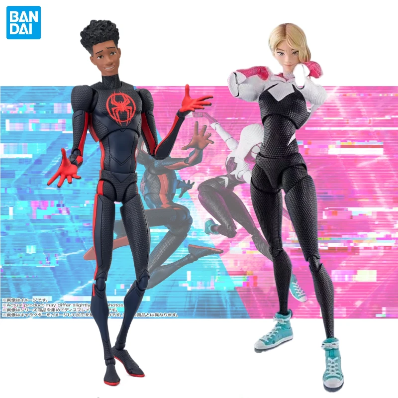 Na Stanie Bandai S.H.Figuarts SHF Spider-Man ACROSS THE SPIDER-VERSE GWEN MILES Figurki Akcji Anime Modele Zabawki Kolekcjonerskie Prezenty