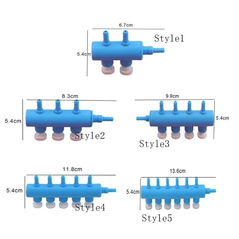 Fish Tank Air Pump Hose Splitter Air Distributor Adjustable Tracheal Shunt Single Hole Oxygen Booster Pump Adapter Accessories