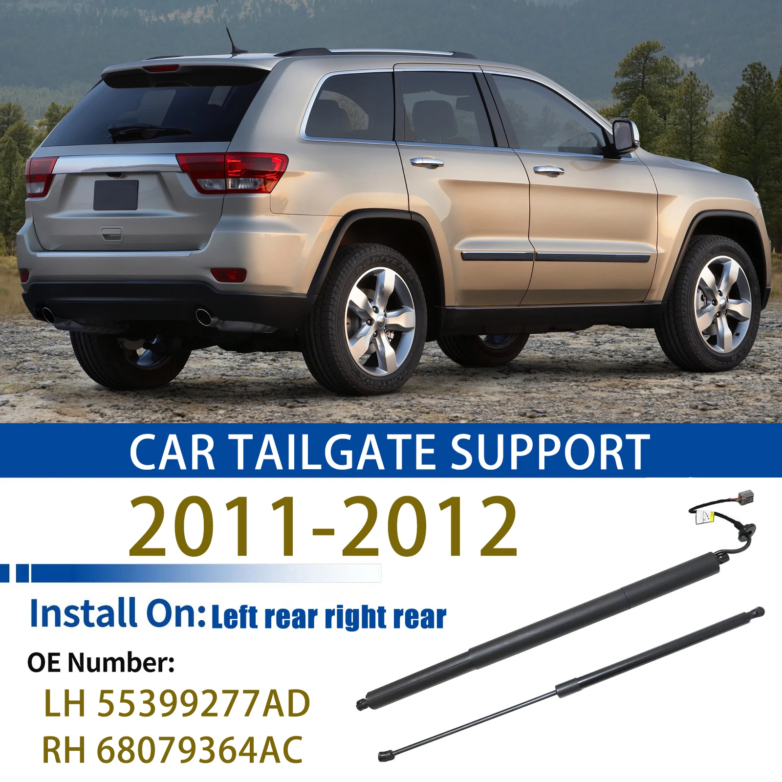 

Для 2011-2012 WK2 Jeep Grand Cherokee правые газовые пружинные стойки задней двери левая задняя дверь Power Lift Supports 55399277AD 68079364AC