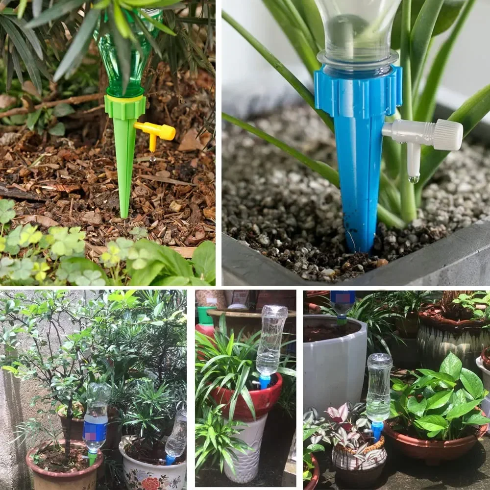 Auto Adjustable Drip Spike Water Bottle Irrigation System Self Dripper Automatic Device Indoor Plant Flower Greenhouse Garden