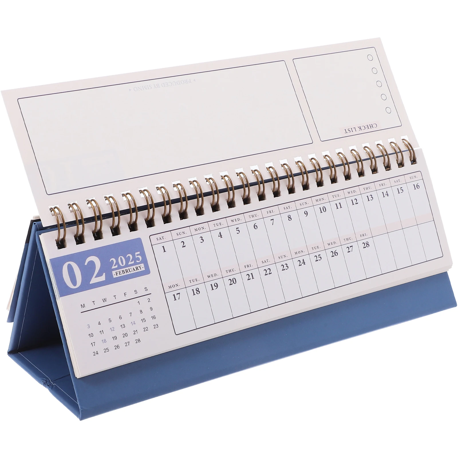 

Mini Horizontal Desk Calendar 2025 Compact Planner Small Office Flip Calendars Classroom Schedule Desktop Decor Smooth Writing