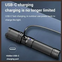 Klarus A1 Pro High Power Led Flashlights IPX6 Self Defense Camping Spotlight With 3 Lighting Modes USB C Rechargeable Flashlight