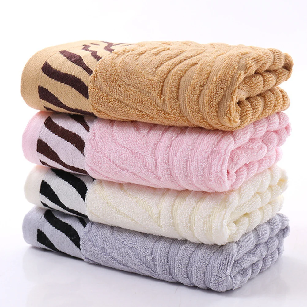 

Bamboo Fiber Towel 34x76cm Tiger Pattern Dry Bathing Towel for Shower Spa Travel Beach Use Spa Towels