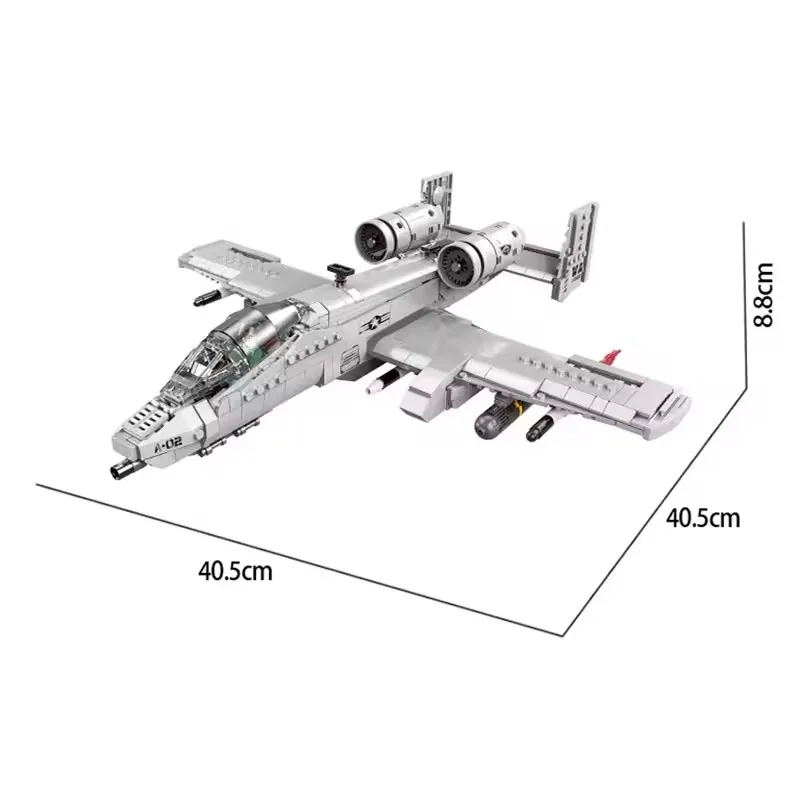 XB-06026 High-Tech A10 Aviation Fighter Model Across The Battlefield Series Children Assembling Toys Blocks Gifts For Boys