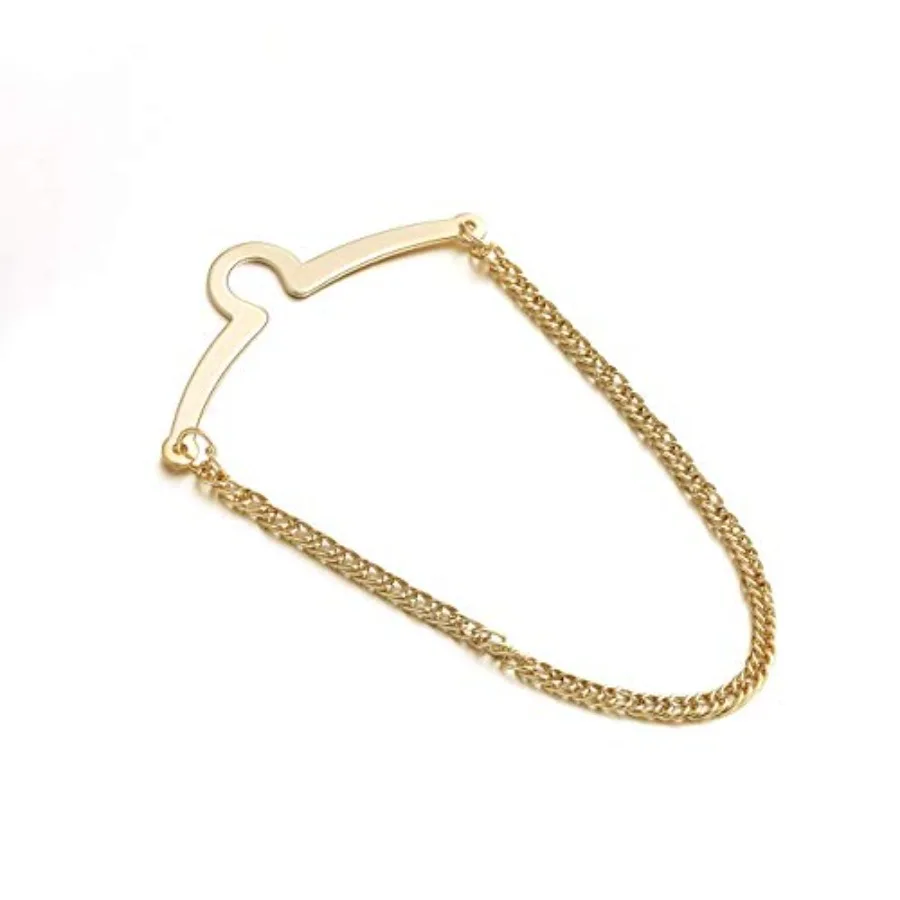 مجموعة مشابك ربطة العنق الذهبية الفضية الأنيقة مع سلسلة ربط ودبابيس طوق ربطة عنق للارتداء الرسمي مثالية لاجتماع الأعمال