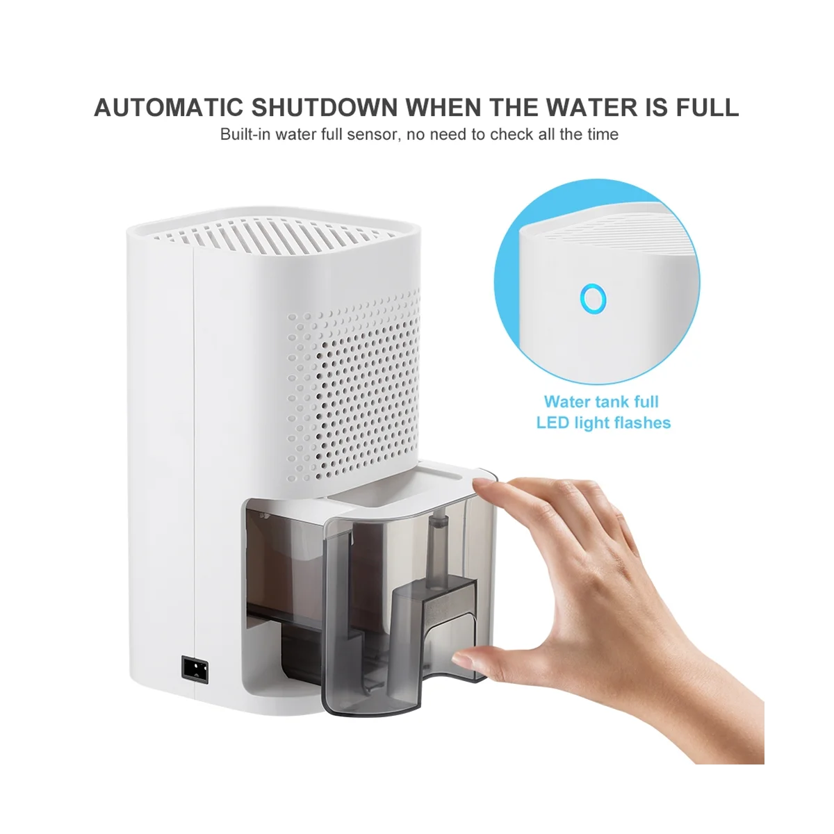 

850Ml Dehumidifier Household Portable Premium Dehumidifier for Home Wardrobe Office Mute Moisture Absorbers EU Plug