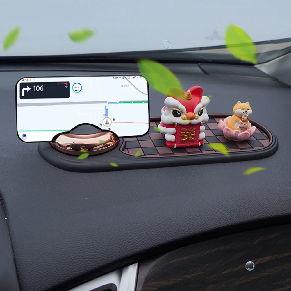Alfombrilla para salpicadero de coche con números de estacionamiento temporal, almohadilla para salpicadero, soporte antideslizante multifuncional para teléfono móvil, llaves y gafas