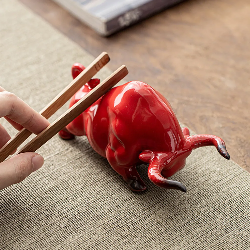 Modern Tabletop Coffee Decor Decorations Ox Statue Living Room Sculpture Bulls for Home Ornament
