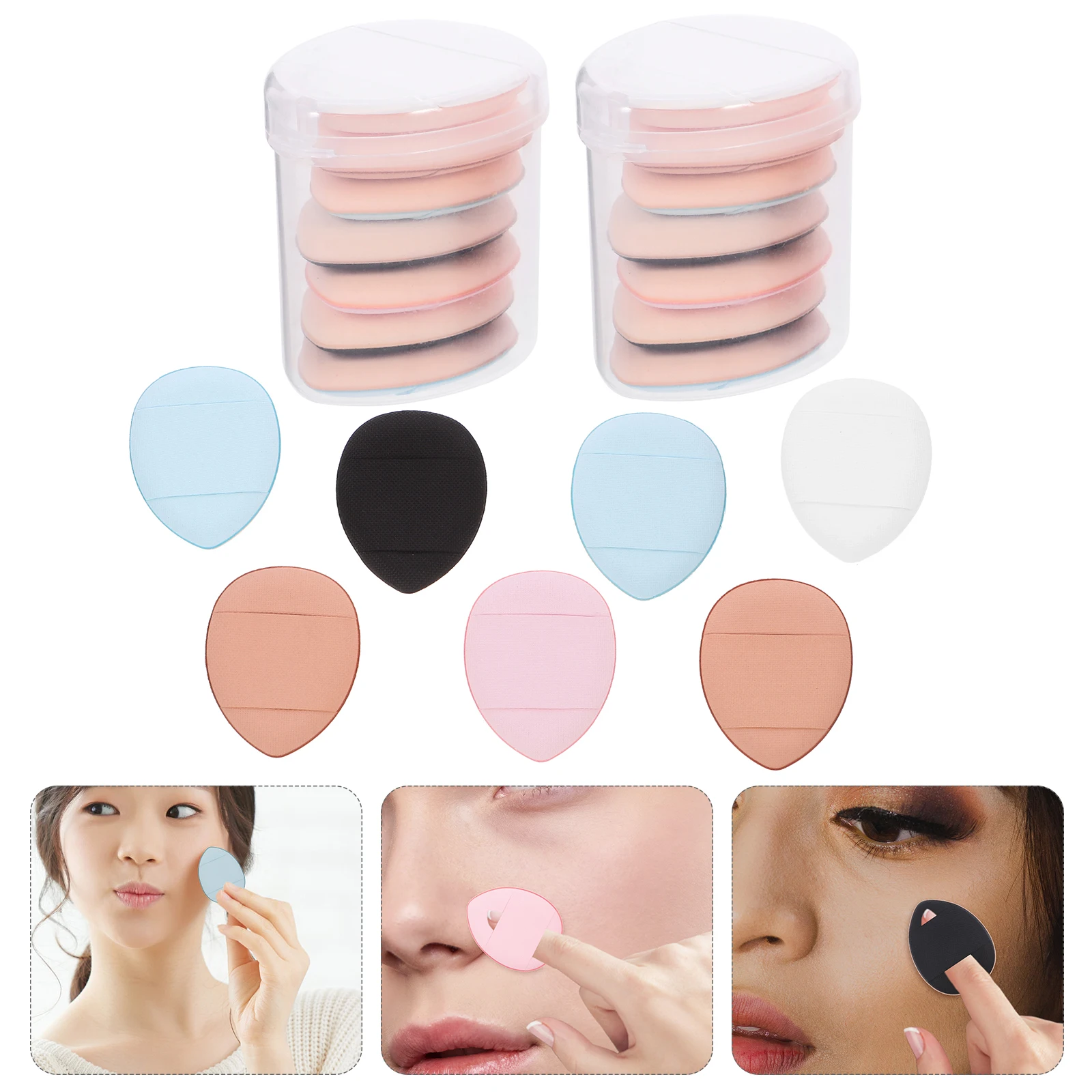 

3 Boxes Sponge Powder Beauty for Face Makeup Setting Compact Travel Makeup Puff Mixed Cushion Puff Colors