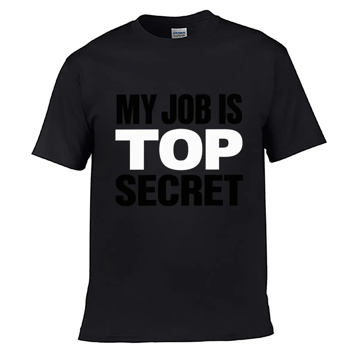 My Job Is Top Secret Humor Loose Vintage Distressed Washed Casual Tee