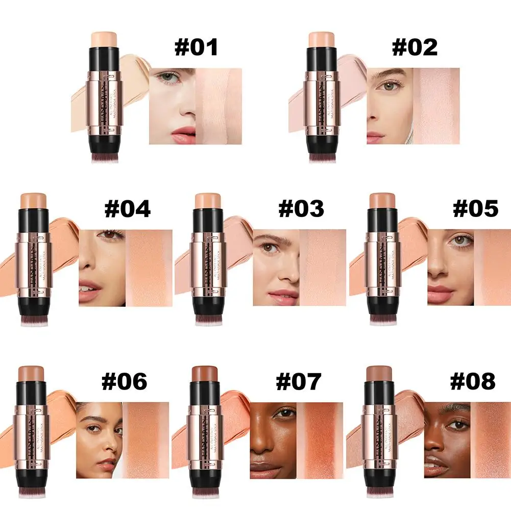 Doppelkopf Text marker Stick natürliche stereo skopische Schatten Nase Schatten Concealer Make-up Doppelkopf Gesicht Stick Make-up