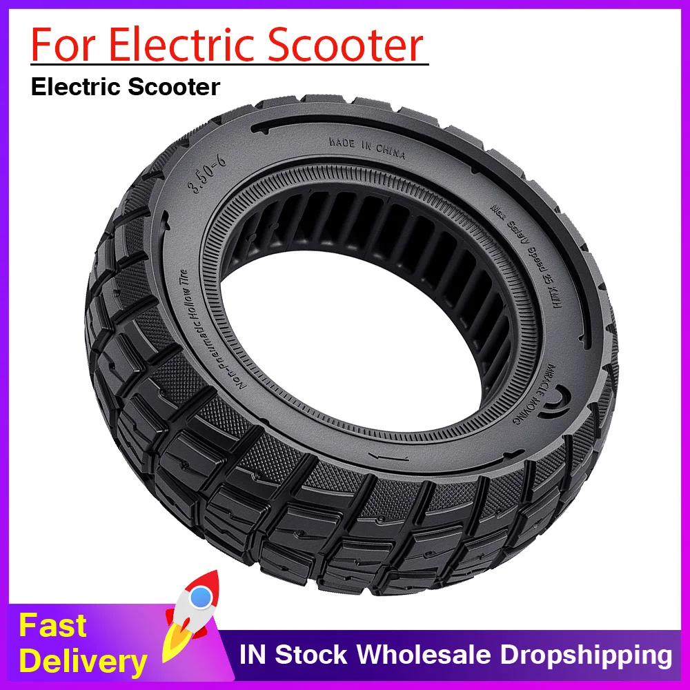 3.50-6 Schlauchloser Offroad-Vollgummireifen für Elektroroller Balancierrad 90/65-6 Universalreifen Gummi-Wabenprofil-Reifen