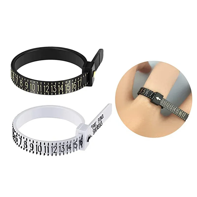 

Ring Sizer Measuring Tool Finger Gauge Coil Ruler UK US Sizes Ring Guard Insert Tightener Jewelry Accessory