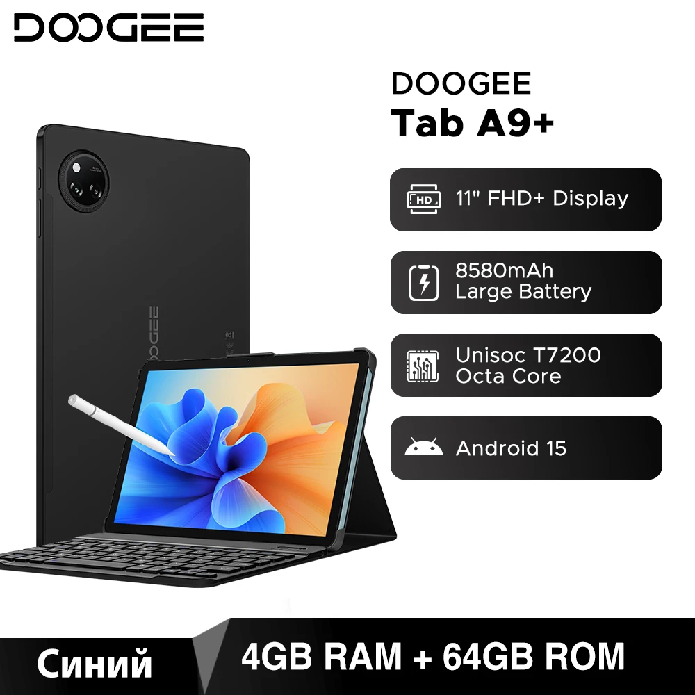 Androidタブレット本体 DOOGEE Tab A9 64GB 12GB RAM DOOGEE Tab A9 - Android 15 Smart Tablet | Affordable Tablet
