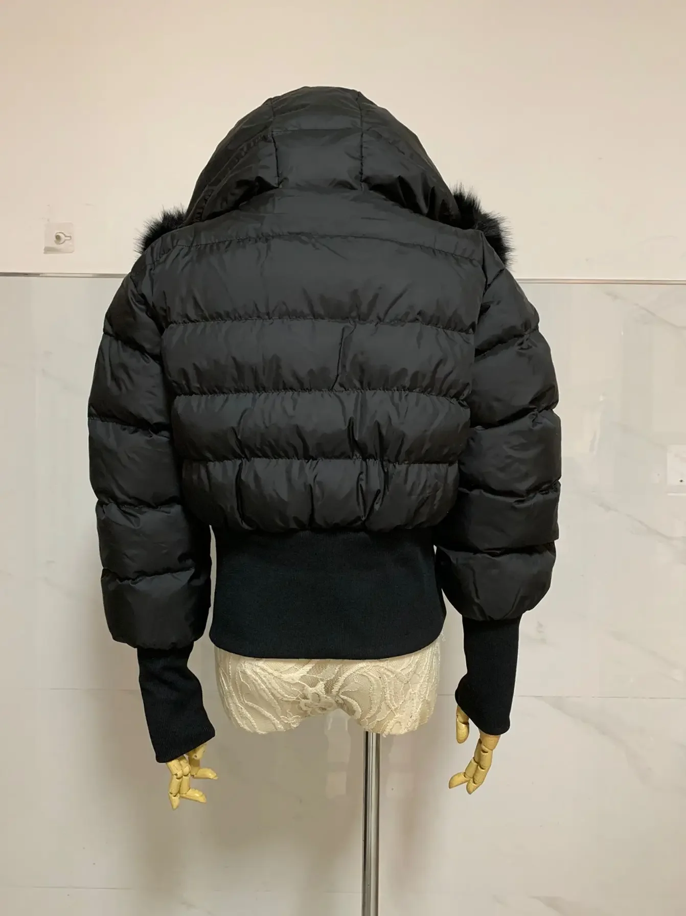 Winter Faux-Fox Fur Women Down Parka Hooded Short Coat Warm Puffer Jacket Female Outdoor Y2k Cotton Padded Outwear