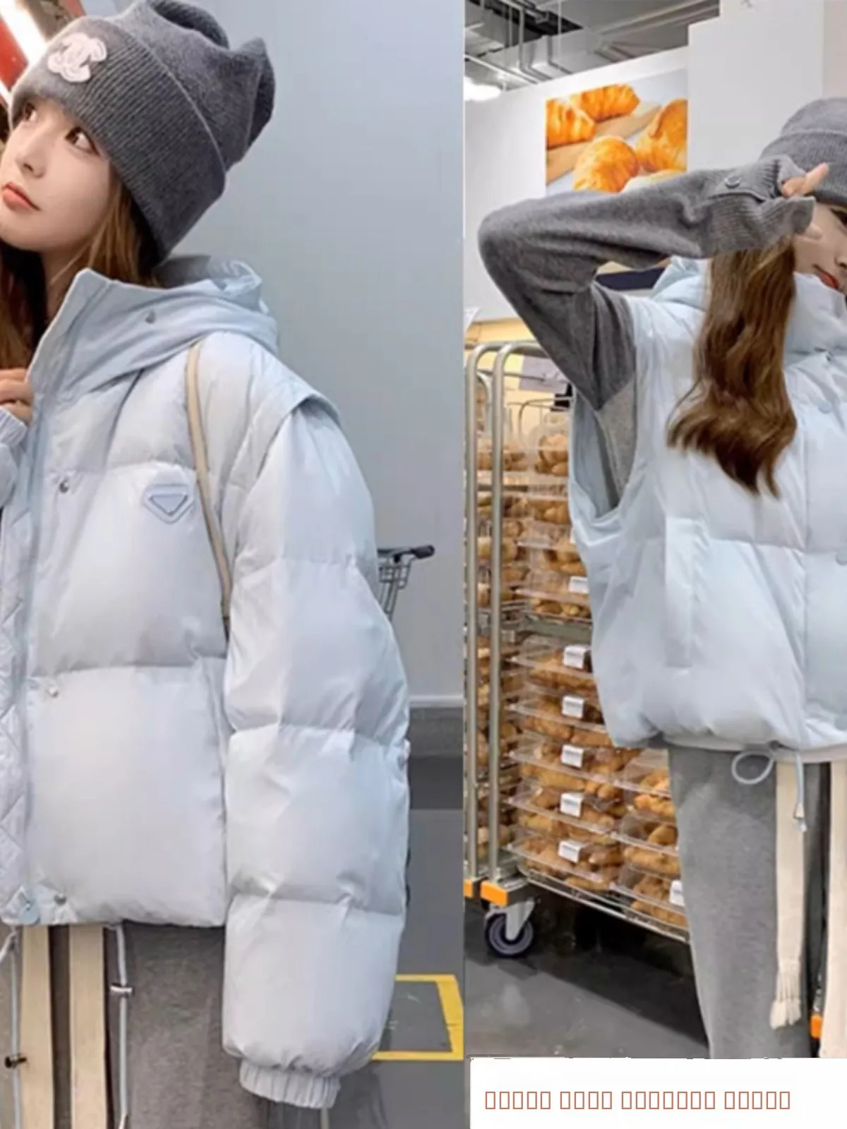 

Синий съемный хлопковый жилет Sve down, женский зимний жилет, одежда свободного кроя, высокий воротник, застежка-молния