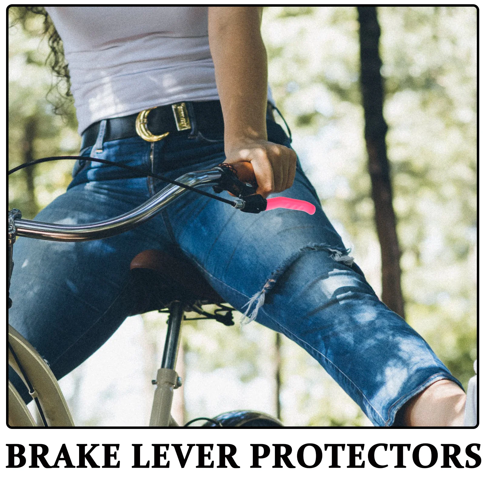 4Pcs Bicycle Brake Lever Covers Rubber Anti-Slip Handle Protection for Mountain Road Commuter Bikes Brake Sleeves