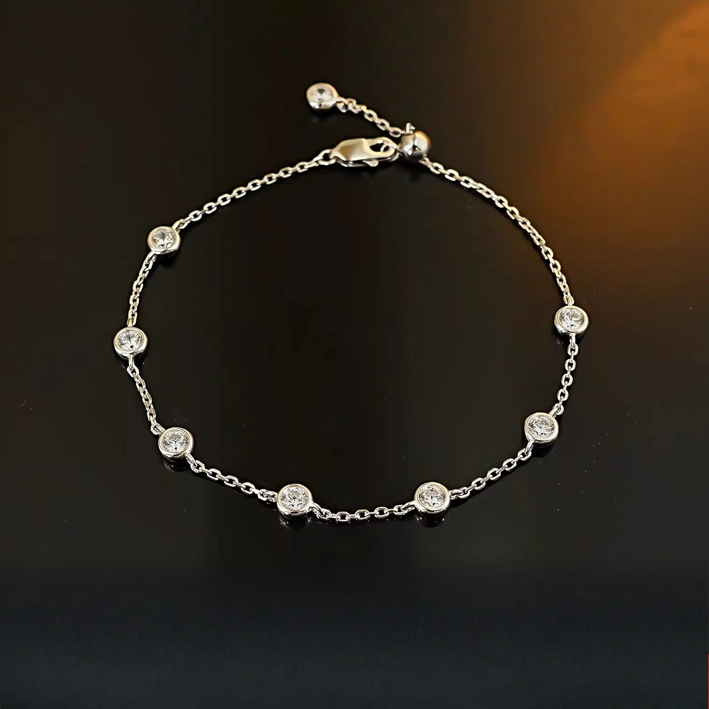 

Браслет из стерлингового серебра 925 пробы, изысканная цепочка с многослойными цирконами, в стиле Ins, универсальное украшение для повседневной носки, новинка