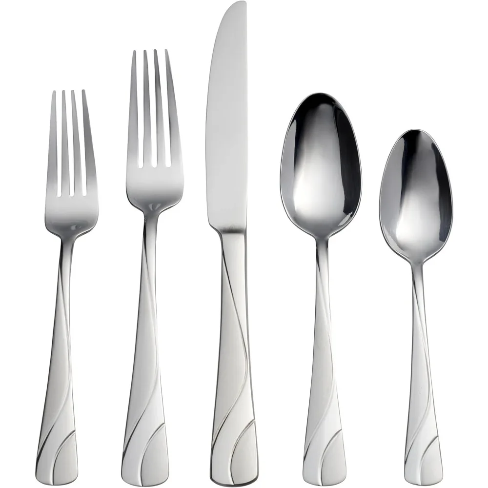 

4-Person Stainless Steel Flatware Set, 20-Piece, Everyday Use, 18/0 Grade